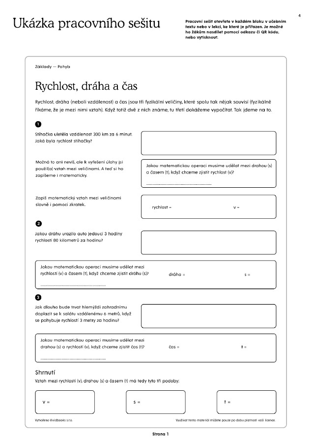 Fyzika pro 7. ročník - pracovní sešit s online licencí