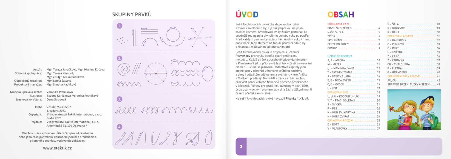 Uvolňovací cviky pro Písmenkov - do 15ks
