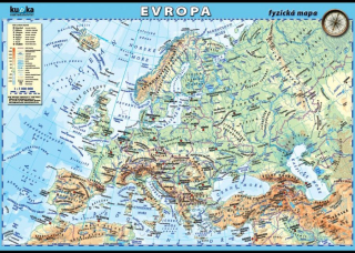 Evropa - fyzická mapa XXL - Kupka