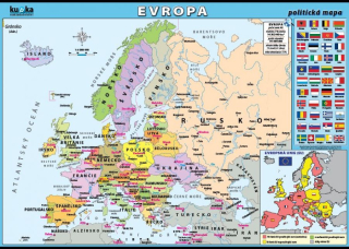 Evropa - politická mapa 60A3 - Kupka